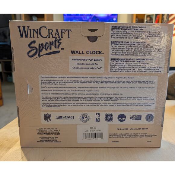 🎃New WinCraft Sports Minnesota Twins Wall Clock - Picture 2 of 2